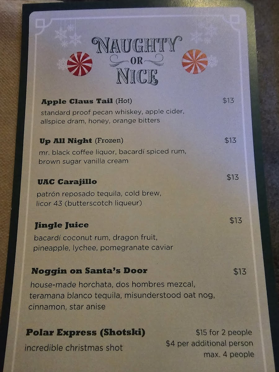 Upstairs at Caroline Menu - Image 5