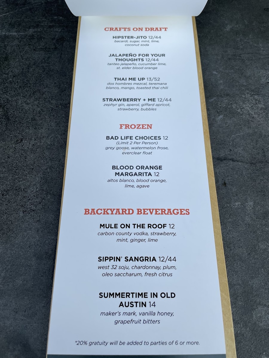 Upstairs at Caroline Menu - Image 6